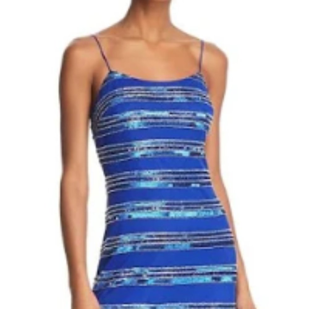 Aidan Mattox Womens Gown Blue - Picture 3 of 3